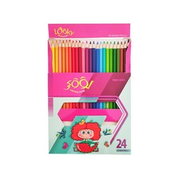 مداد رنگی 24 رنگ مقوایی لوکی 