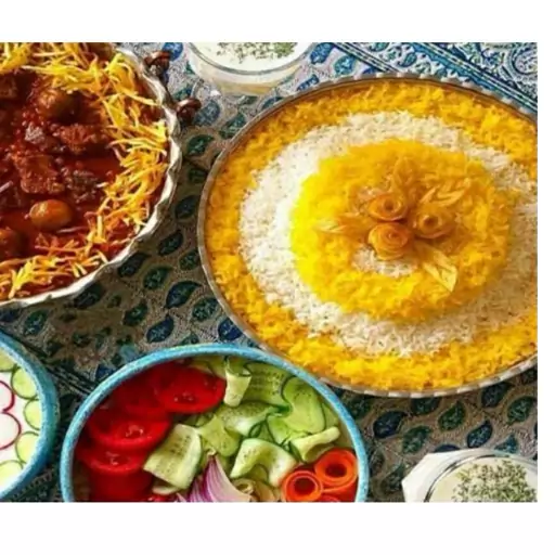 چلو خورشت قیمه سیب زمینی