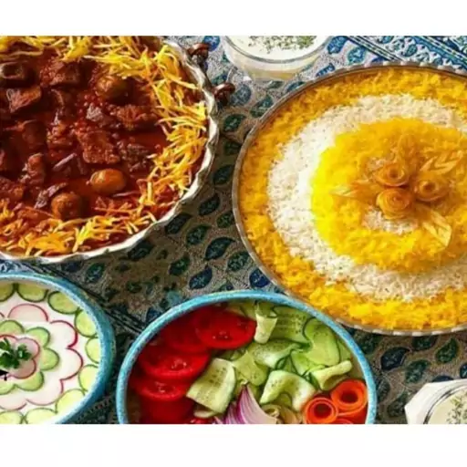 چلو خورشت قیمه سیب زمینی