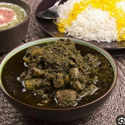 غذای خانگی چلو خورشت کرفس با برنج ایرانی