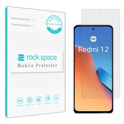 گلس نانو هیدروژل شفاف و ضد ضربه گوشی شیائومی Redmi 12 برند راک اسپیس 