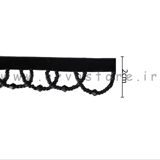 نوار منجوق نیم دایره مشکی طول یک متر