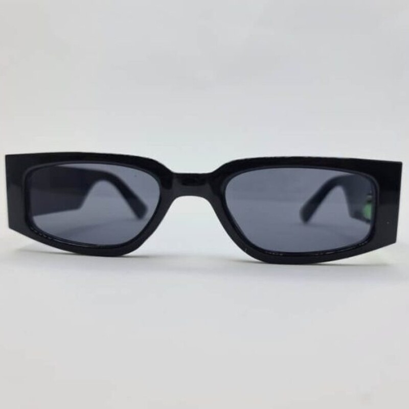 عینک آفتابی تراز دار رنگ مشکی مدل مستطیلی اسپرت زنانه و مردانه 