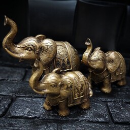 مجسمه دکوری فیل ثروت مجموعه 3 عددی