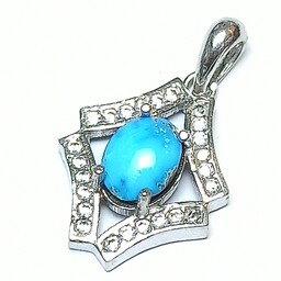 مدال فیروزه نیشابوری نقره جواهری آبکاری رادیوم 3