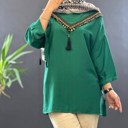 تونیک زنانه هندی جنس بابوس تونیک مانتویی تونیک مجلسی ارسال رایگان پوشاک اکبری