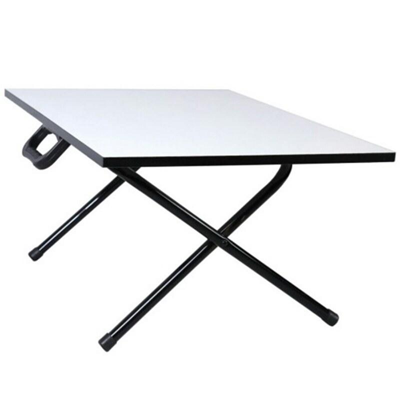 میز تحریر تاشو  زمینی دارای تنظیم ارتفاع و دستگیره 69در50   رنگ (سفید)