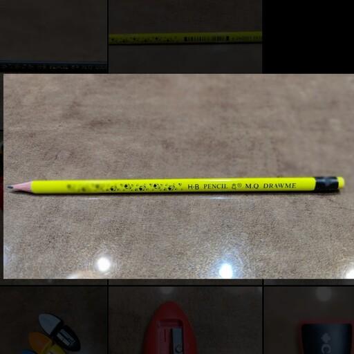 مداد مشکی پاک کن دار بدنه رنگی mq