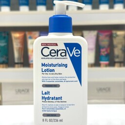 لوسیون مرطوب کننده صورت و بدن سراوی مدل Cerave Moisturizing Lotion Dry to Very Dry Skin 236m
