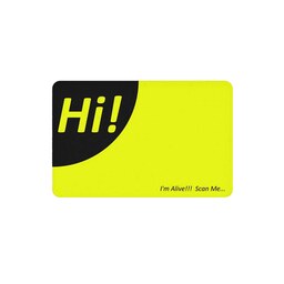 کارت NFC مدل Hiکارت رنگ زرد فسفری