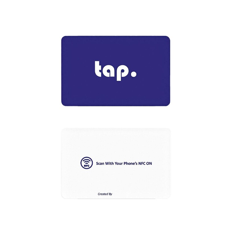 کارت ویزیت دیجیتال NFC مدل Tap رنگ آبی کاربنی