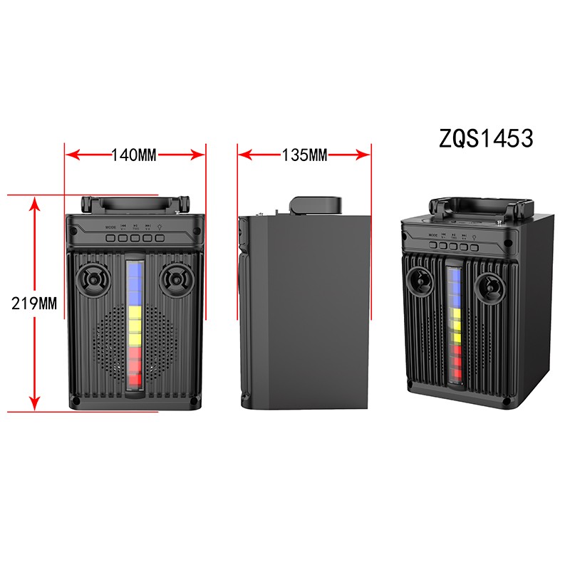 خرید و قیمت اسپیکر بلوتوثی ZQS 1453 4اینچ فلش و بلوتوث و رم و میکروفون خور  باکیفیت عالی باند.بلندگو .ضبط از غرفه تعاونی چند منظوره امینی