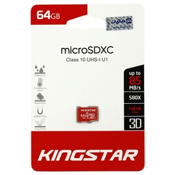 رم میکرو 64 گیگ کینگ استار KingStar 580X U1 C10 85MBs

