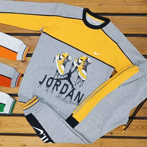 بلوز شلوار ست پسرانه طرح کفش  Nike Jordan سایز 60 و 65