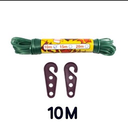 طناب رخت و لباس سیمی روکش دار با طول 10 متر HTS-003 (بند رخت)