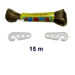 طناب رخت و لباس سیمی روکش دار با طول 15 متر HTS-003  (بند رخت )