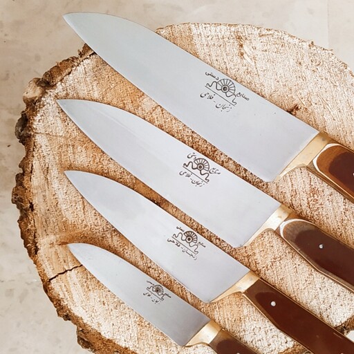 ست چاقو زنجان برند فلاحی با تیغه استیل فولاد و دسته کائوچی با ارسال رایگان 
