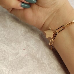 دستبند آویز ستاره برند ژوپینگ روکش طلای 18