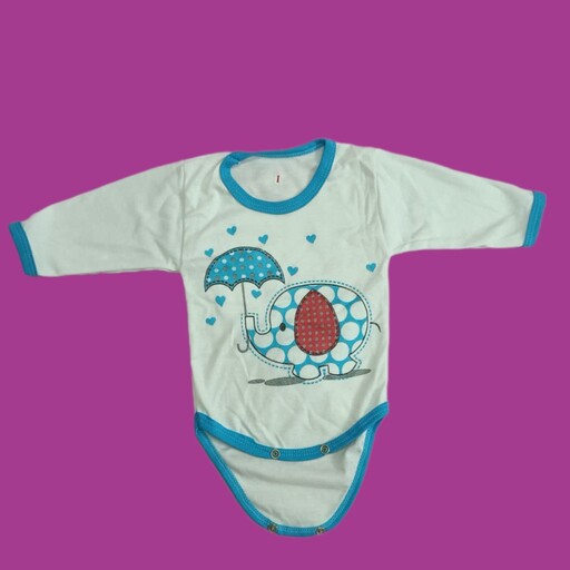  لباس نوزادی ،پیراهن زیر دکمه دار نوزادی سایز بندی 1. جنس پنبه
