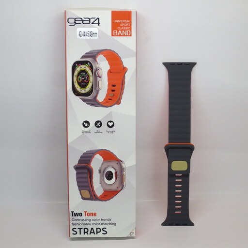 بند سیلیکونی دو رنگ اپل واچ Gear4 two tone strap - سایز 42-44-45-49 میلیمتری