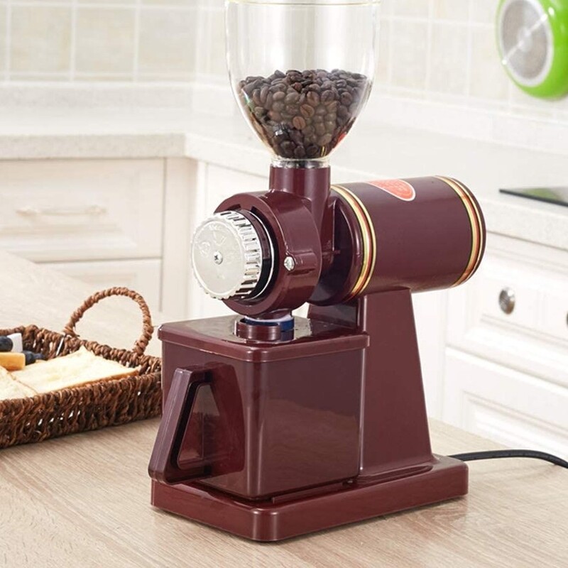 آسیاب قهوه صنعتی یونیک اصل مخزن داربرقی تیغه فولادی 8درجه تنظیم دلخواه نوع قهوه 