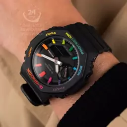 ساعت کاسیو جی شاک مدل GA-2100 black rainbow بالاترین کیفیت تمام فول.تنظیم اتوماتیک با پایتخت کشورها ،دارای سنسور اتولایت