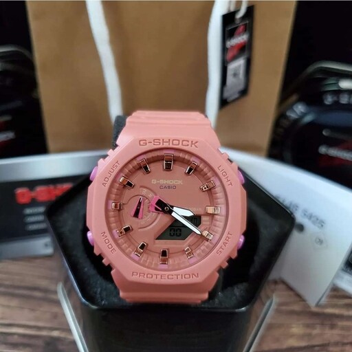 ساعت جی شاک GA2100  گلبهی(جیشاک gshock ) های کپی تمام فول .تنظیم اتوماتیک با پایتخت کشورها ،دارای سنسور اتولایت