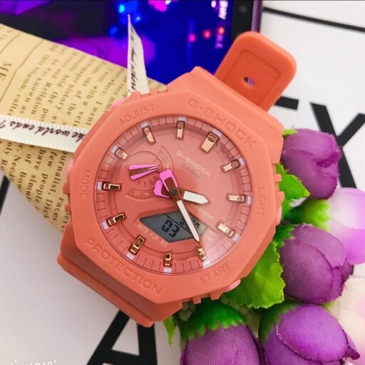 ساعت جی شاک GA2100  گلبهی(جیشاک gshock ) های کپی تمام فول .تنظیم اتوماتیک با پایتخت کشورها ،دارای سنسور اتولایت