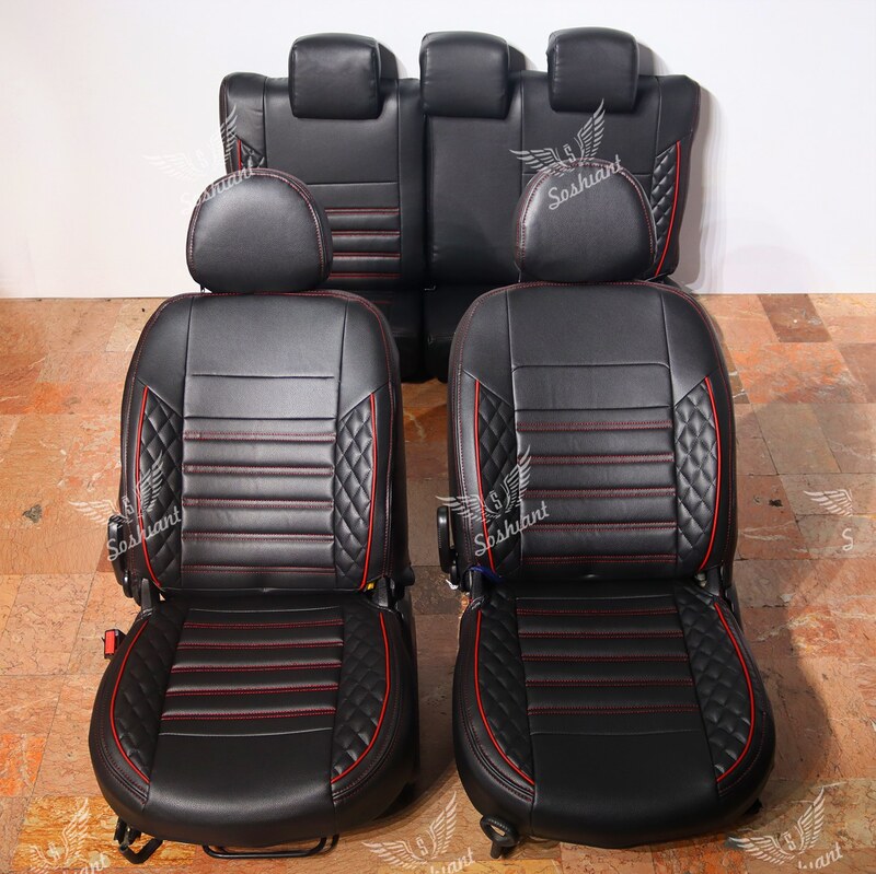 روکش صندلی چرم سوشیانت مدل سورنا مناسب برای پژو پارس تولید بعد سال 96 در رنگبندی