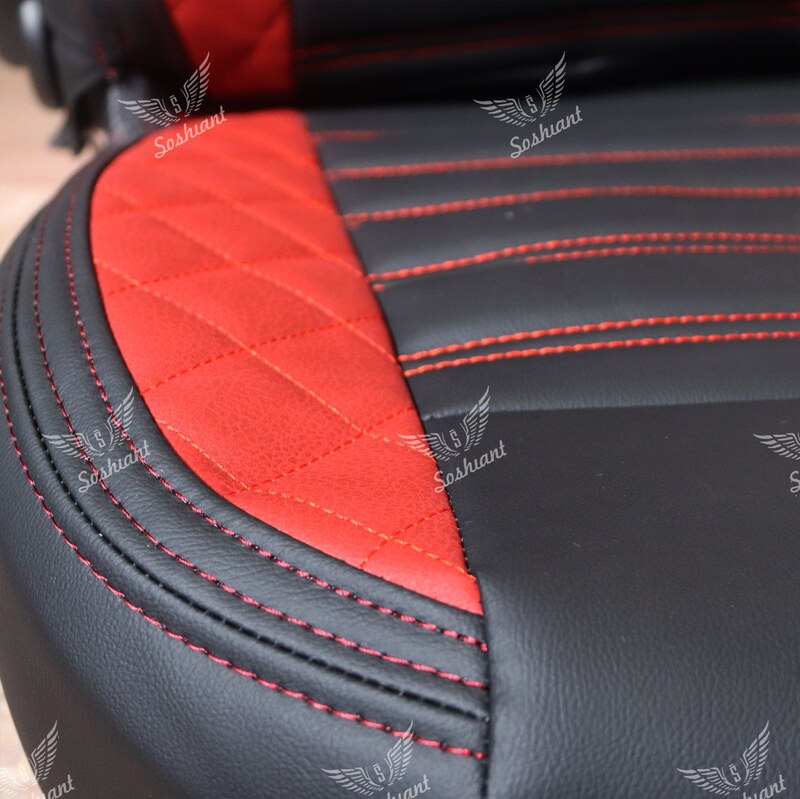 روکش صندلی چرم سوشیانت مدل الوند مناسب برای پژو پارس تولید بعد از 96 در رنگبندی