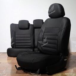 روکش صندلی چرم سوشیانت مدل الوند مناسب برای پژو 206 و 207 مشکی