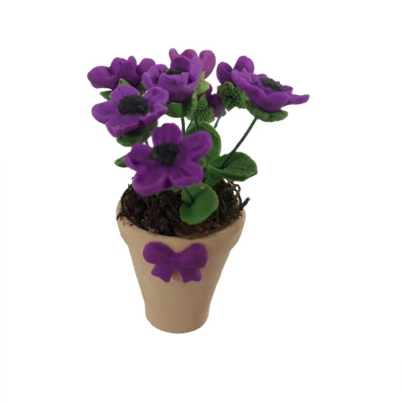 گلدان به همراه گل مصنوعی مدل پاپاتیا