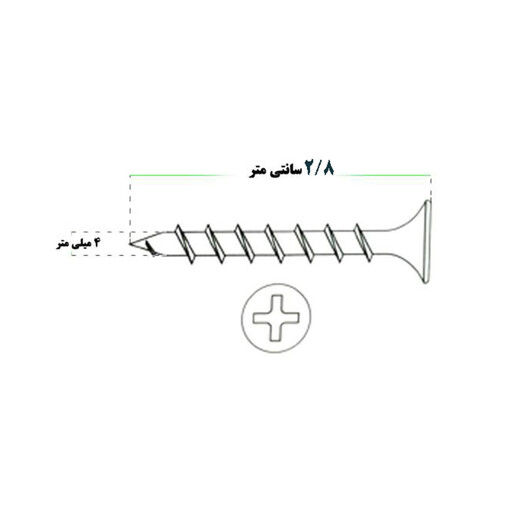 پیچ ام دی اف لیون مدل MDF4-28 بسته 1000 عددی