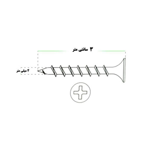 پیچ ام دی اف فلکس مدل MDF4-30 بسته 1000 عددی