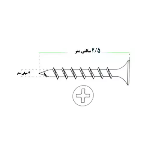 پیچ ام دی اف لیون مدل MDF4-25 بسته 1000 عددی