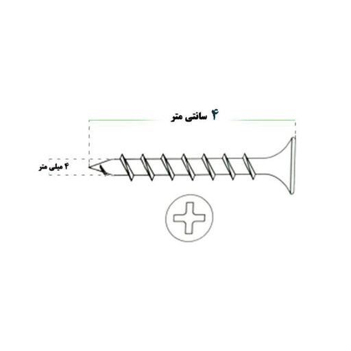 پیچ ام دی اف لیون مدل MDF4-40 بسته 500 عددی