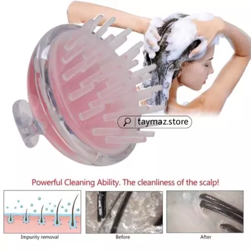 لیف سر سیلیکونی شویندن سر ضد شوره ماساژور پوست سر تقویت رشد مجدد مو به مرور زمان 