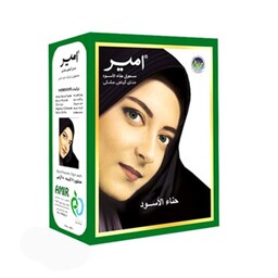 حنا هندی  AMIR اصلی(ایرانی) رنگ مشکی بسته 6 عددی