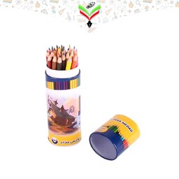 مداد رنگی 24 رنگ استوانه ای پارس مداد