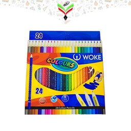 مداد رنگی 24 رنگ مقوایی 3 گوش ووک