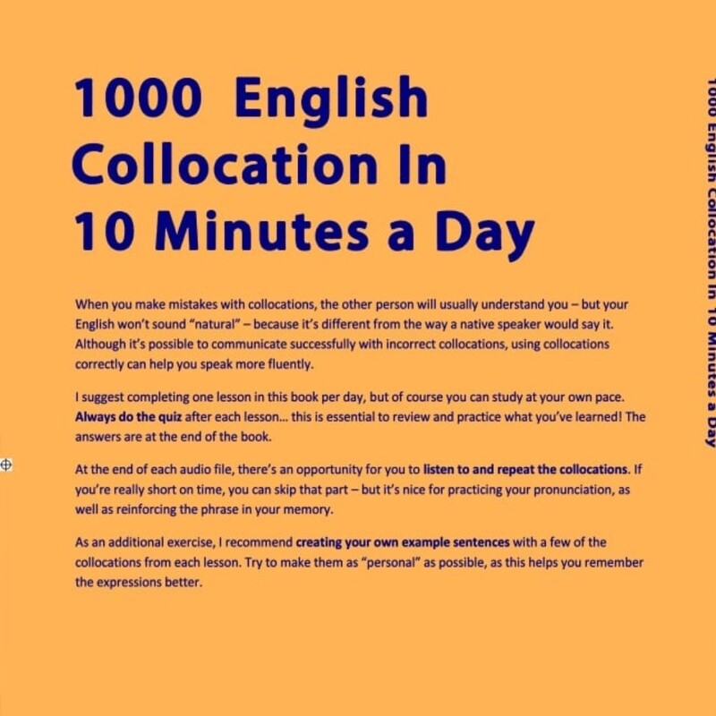 کتاب هزار کالوکیشن 1000 collocarion in 10 minutes a day