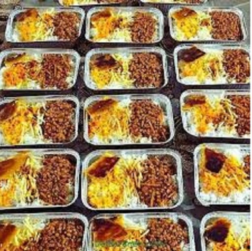 غذای خانگی چلو  خورش قیمه با برنج ایرانی (ارسال رایگان برای ده پرس به بالا)