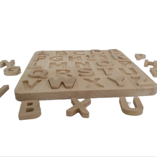 پازل حروف چوبی  مدل پازل حروف انگلیسی 