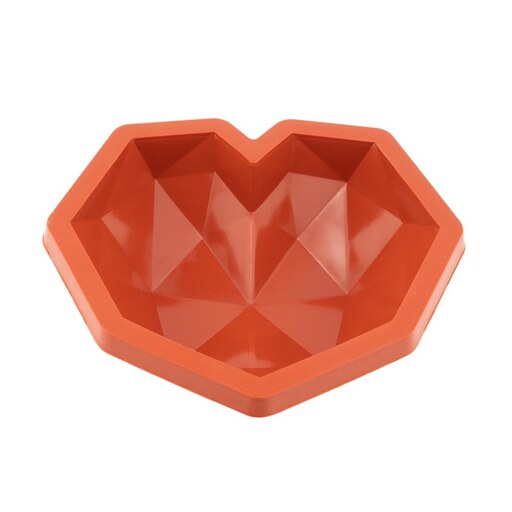 قالب ژله سیلیکونی قلب سورپرایز رنگ  نارنجی 