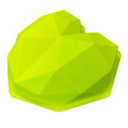 قالب ژله سیلیکونی قلب  سورپرایز رنگ سبز فسفری BSP0542