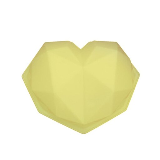 قالب ژله سیلیکونی قلب سورپرایز رنگ زرد BSP0543