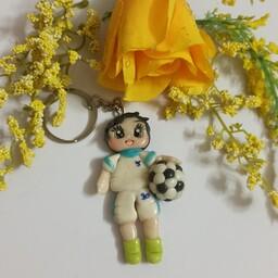 پیکسل عروسک خمیری فوتبالیست سوباسا، نشکن از خمیر هوا خشک قابل شستشو و تغییر رنگ طبق سلیقه ی مشتری