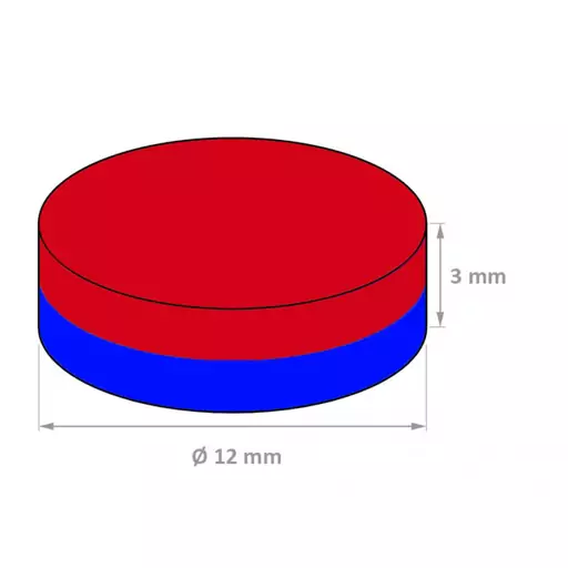 آهن ربا مدل نئودیمیوم دیسک D12x3mm بسته 5 عددی