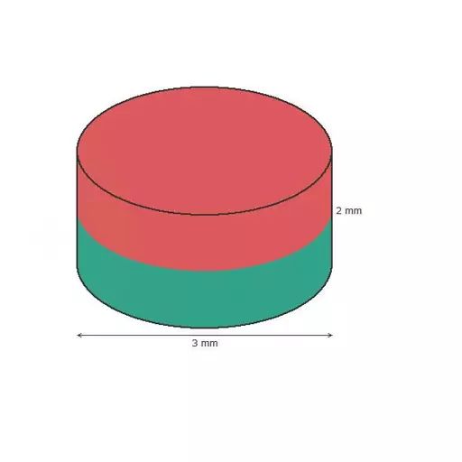 آهن ربا مدل نئودیمیوم دیسک کد D3X2mm بسته 50 عددی