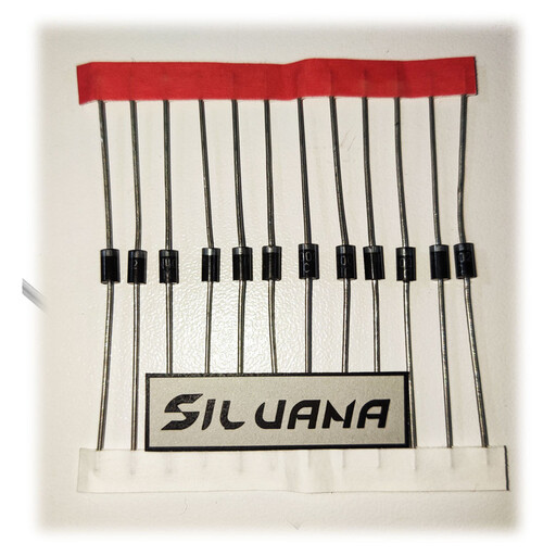 دیود 1N4002 میک کد Silvana-D01 بسته 25 عددی